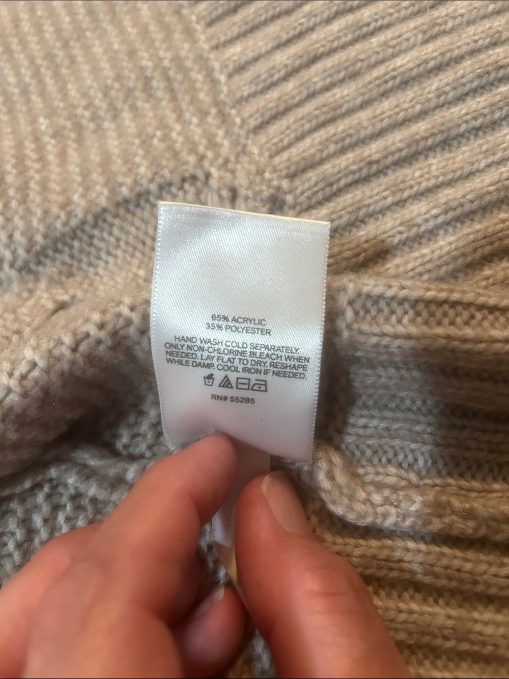 Express Women’s Cardigan Long Length Open Front Cable Knit Taupe Size Small - Picture 3 of 11